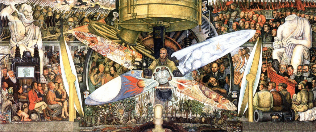 Man at the Crossroads Günümüz dünyası, Marx ve Engels'in işaret ettiği gibi, üretim güçleri ile üretim ilişkileri arasındaki uyumsuzluğun giderek daha belirgin hale geldiği, derin çelişkilerin ve büyük dönüşümlerin yaşandığı bir çağı temsil etmektedir. Bu dönüşümün merkezinde, emperyalist sistemin doğasından kaynaklanan uzlaşmaz çelişkiler ve bunların toplumsal yaşamın her alanına yansıyan sonuçları yer alır. Mevcut sistemin yarattığı yıkım ve eşitsizlikler, insanlığın önünde duran felsefi, siyasi ve ideolojik sorunları daha da ağırlaştırmaktadır. Bu karmaşık tabloyu anlamak ve onu değiştirmek, diyalektik ve tarihsel materyalist bir analizi zorunlu kılmaktadır.